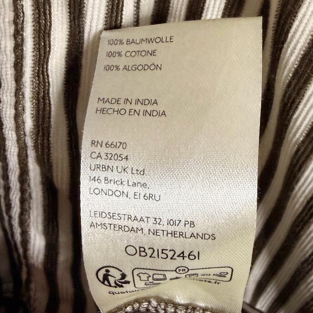Free People Collier Cord Stripe Midi Dress Women's Large - Picture 7 of 8